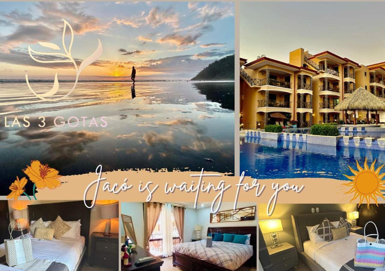 Apartamento De Lujo Las 3 Gotas Jaco, Frente Al Mar Con Vista A La Playa Zewnętrze zdjęcie
