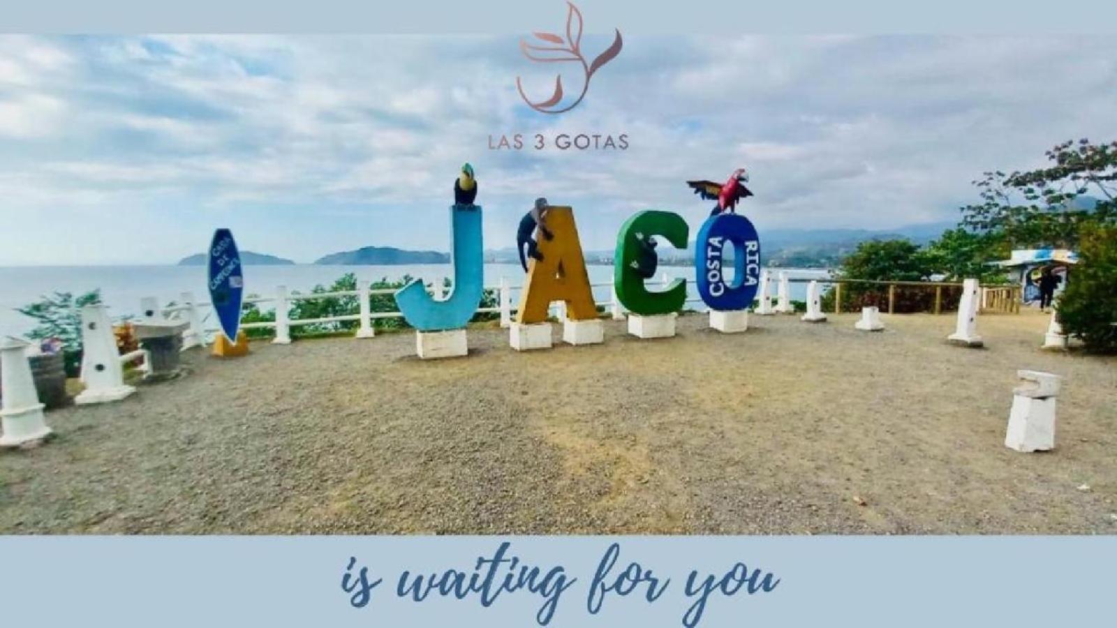 Apartamento De Lujo Las 3 Gotas Jaco, Frente Al Mar Con Vista A La Playa Zewnętrze zdjęcie